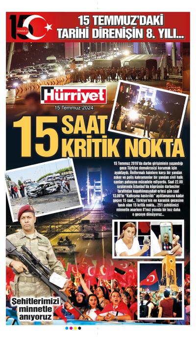 Hürriyet 15 Temmuz